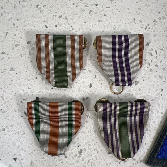 Vintage WWII Army HQ Headquarters Armored Division Patch & Military Bar Ribbons‎ - Picture 2 of 9